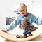 Rocker συνήθειας φυσικός ξύλινος πολλών χρήσεων πίνακας Curvy ικανότητας Montessori παιδιών ξύλινος